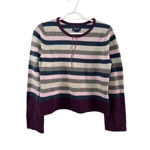 American Eagle Striped Lambswool Sweater Pullover Womens Medium Y2K Cozy‎